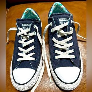 Blue low puffy tongue women’s Converse